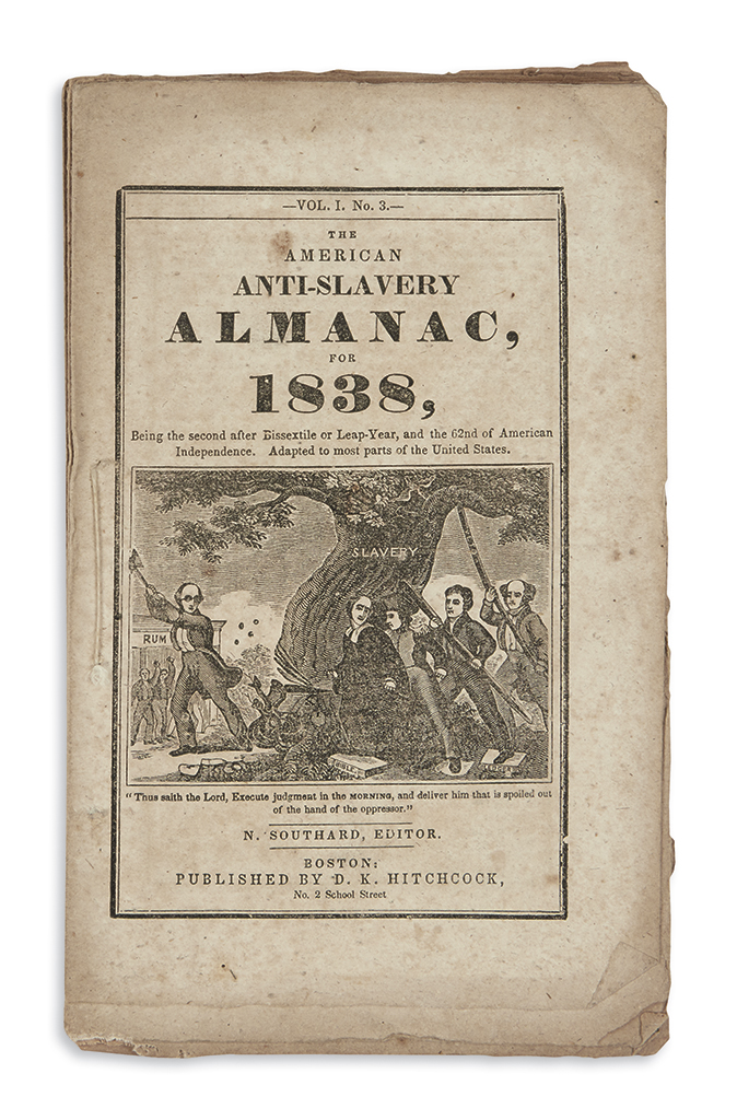 (SLAVERY AND ABOLITION.) Group of 7 abolitionist almanacs.